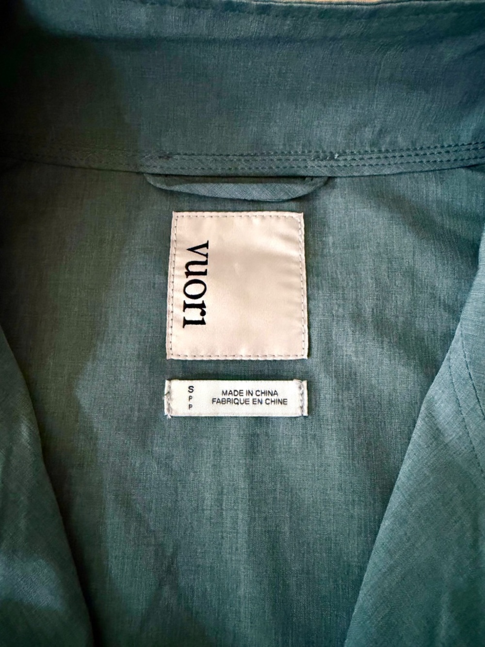 NWOT Vuori Mens Venture Track Jacket in Agate Green Linen Texture (Size Small) - Picture 8 of 10